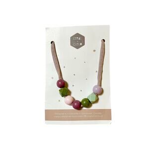 New Coral & Cloud Handmade Wooden Necklace